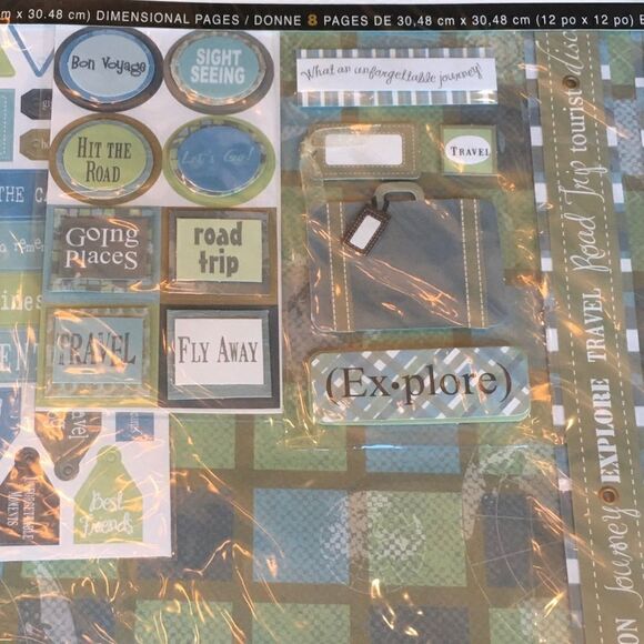 TRAVEL THEMED Dimensional Sticker Scrapbook Kit! - Picture 4 of 8
